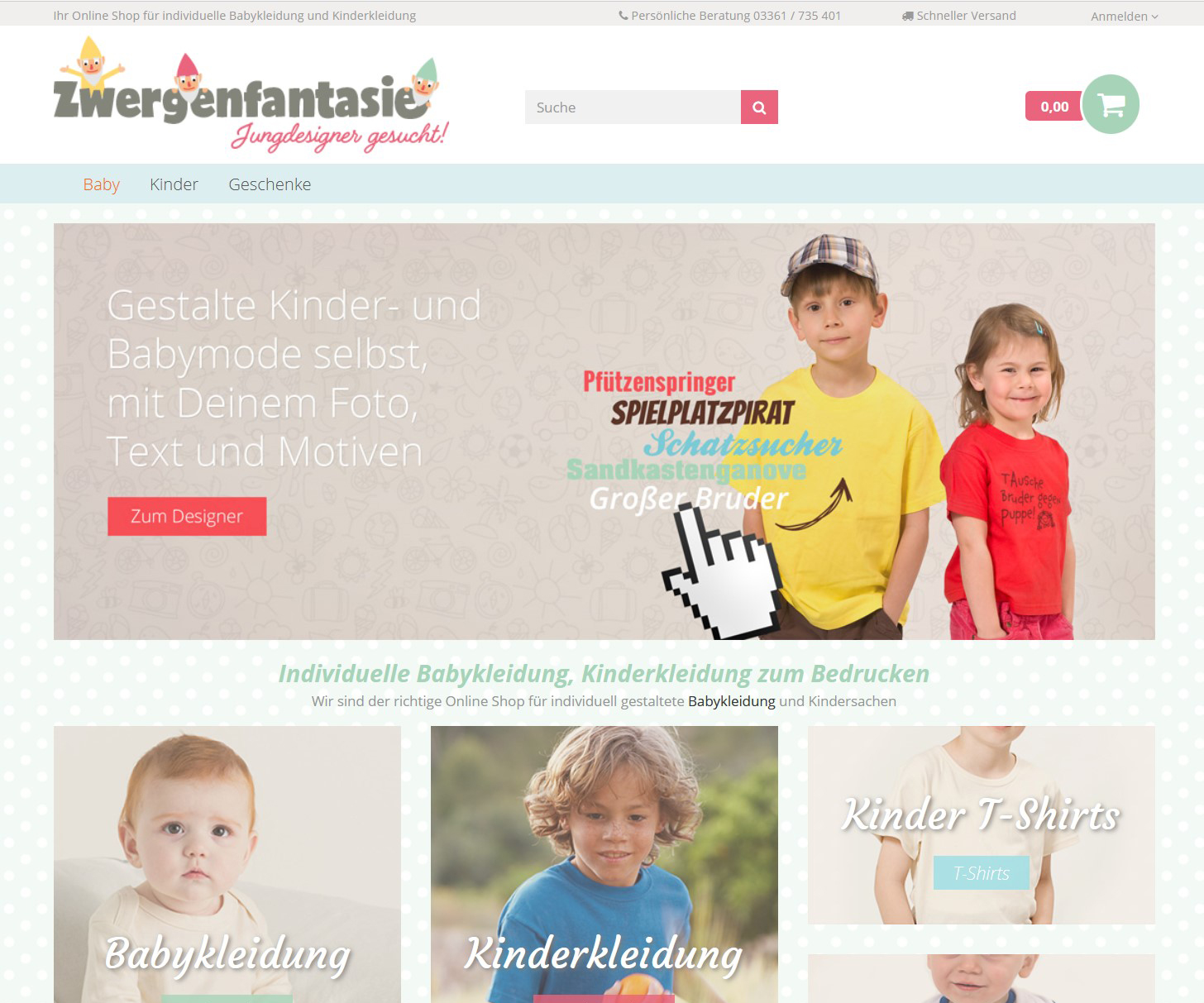zwergenfantasie.de – Baby- und Kinderkleidung bedrucken lassen
